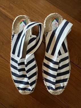 Navy & White Stripe Women's Espadrille Sandals